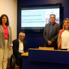 La portaveu d’ERC, Mercè Carulla, Jordi Latorre, Joan Talarn i la portaveu de JxCat, Rosa Pujol.