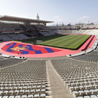 Aspecto del Estadi Olímpic Lluís Companys, la casa del Barça mientras haya obras en el Camp Nou.