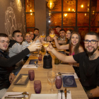 Uno de los grupos que celebró su cena de empresa en el Bonum No Rules de Lleida la pasada semana.