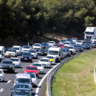 Retenciones en la autopista por un choque en Castellet i la Gornal.