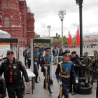 Soldats a Moscou durant els preparatius del Dia de la Victòria.