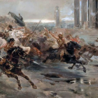 Àtila i els seus huns envaint Itàlia, del pintor Ulpiano Checa (1887).