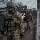 Imatge de soldats ucraïnesos al front oriental del país.