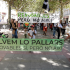 Imagen de archivo de una manifestación en Tremp en 2021 contra nuevas líneas de alta tensión en el Pallars.