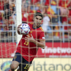 Carlos Soler, després d’anotar el gol que inaugurava el marcador.