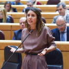 La ministra d’Igualtat, Irene Montero, ahir al Senat.