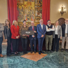 Representantes de Turisme de Lleida y las entidades, ayer. 