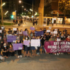 Movilización a favor del derecho al aborto en Lleida. 