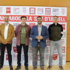 Los participantes en la presentación de la competición.