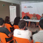 Miembros de ERC, ayer durante la asamblea celebrada en Tremp.