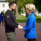 Ursula von der Leyen es va reunir novament amb Volodímir Zelenski a Kíiv.