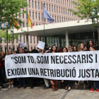 Movilización de abogados del turno de oficio en Barcelona. 