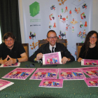 Àlex Culleré, Marc Solsona y Raquel Pueyo, en la presentación. 