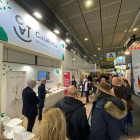 Josep Usall, director general del IRTA y Xavier Miarnau presentaron el portainjerto en Fruit Logistica.