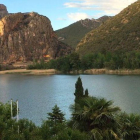 Vista del pantà de Sant Llorenç de Montgai.