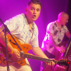 El cantante y compositor leridano David Esterri ‘Lo Pardal Roquer’, en el Cafè del Teatre de Lleida.