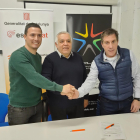 El acuerdo con Eduard Serrano ( COPLEFC), Jaume Domingo (UCEC) y Jordi Sarle (UCEC en Lleida), y con Divina Farreny (Lleida Handbol).