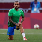 Dani Alves, en una imagen de archivo durante un entrenamiento.