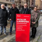 Els edils socialistes Sellés, Queralt, Larrosa i Morón, a Pardinyes.