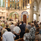 El obispo presidió la misa y el santuario se llenó hasta los topes.