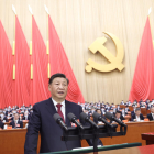 El presidente chino, Xi Jinping, durante su intervención en el Congreso Nacional del Partido Comunista.