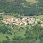 El poble d’Ansovell, principal nucli de població de Cava i amb un cens de 25 habitants.