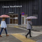Imágenes de archivo de lluvia en Lleida ciudad.