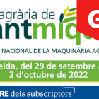 SEGRE us convida a la 68a edició de la Fira Agrària de Sant Miquel, del 29 de setembre al 2 d'octubre a Fira de Lleida.
