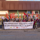 Manifestació de docents a Lleida durant la vaga del gener.