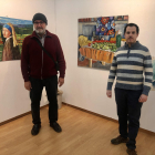 El artista, el jueves junto al concejal de Cultura, Carlos Vílchez.