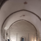 Las obras de restauración en el interior de Sant Joan.