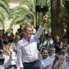 Feijóo va ser ahir en un acte de campanya a Badajoz.