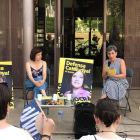 Sara Bailac i Carme Lostao, ahir en un acte a Oliana.