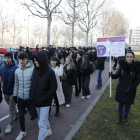 Campus oberts. Un total de 2.121 alumnes d’últim curs de Batxillerat o de cicles superiors d’FP van visitar ahir els diferents centres de la UdL. A la imatge, un grup d’ells al campus de Cappont.