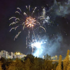 Els focs que van tancar les festes de Fraga diumenge.