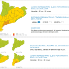 Mapa de peligro del Servicio Meteorológico de Catalunya para este viernes.