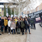 Manifestación de docentes que se dirigían a Barcelona, el pasado marzo.