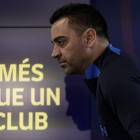 Xavi Hernández, ayer en rueda de prensa.