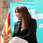 La presidenta de Junts, Laura Borràs, ahir a Sabadell.