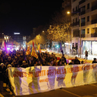 La protesta pasó por diferentes calles de la ciudad. 