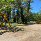 La tirolina del parc d’aventures que s’ha habilitat a Ogern.