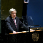 António Guterres ahir a l’assemblea general de l’ONU.