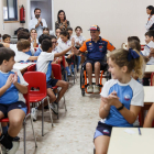 Isidre Esteve va visitar ahir una escola a Sevilla.