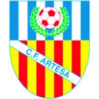 La plantilla del Artesa de Lleida, antes del amistoso contra el Lleida Esportiu, que abría los actos del centenario.