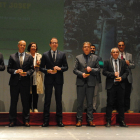 Los homenajeados durante el acto institucional celebrado en L’Amistat. 