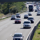 Els vehicles circulen amb fluïdesa a l'AP7 a l'alçada de Martorell a les 6 de la tarda (direcció Barcelona)