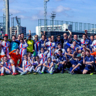 L'equip Genuine de l'Atlètic Lleida disputa un partit contra el Barça