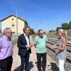 Mínguez, a la dreta a l’estació d’Almacelles.