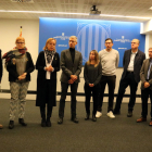 La delegada del Govern en Lleida, Montse Bergés, con los directores de los servicios territoriales de los diferentes departamentos del Govern en Ponent