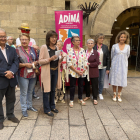 Lectura del manifest durant l’acte institucional de la Paeria.